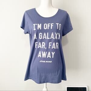 Star Wars Galaxy far away blue short sleeve Tee XXL graphic
